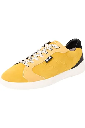 HUGO BOSS Riven_Tenn_sdnu, Tenis ężczyzna, Yellow, 41 EU