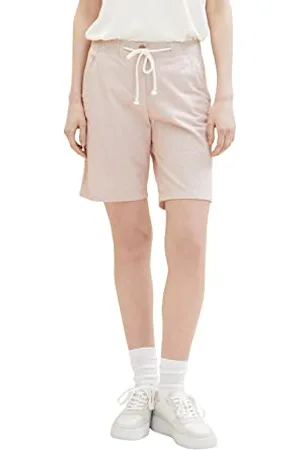TOM TAILOR 1036631 Szorty bermudy Kobiety, 32181 - Terracotta Offwhite Stripe, 34