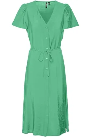 VERO MODA VMJOSIE SS Calf Shirt Dress WVN GA, , XL