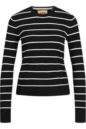 JACK & JONES JXCARA Comfy Stripe Crew Neck Knit SN, , XL