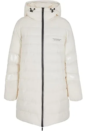 Armani Exchange Damska edycja limitowana We Beat As One Hooded Puffer Dress Coat, , M