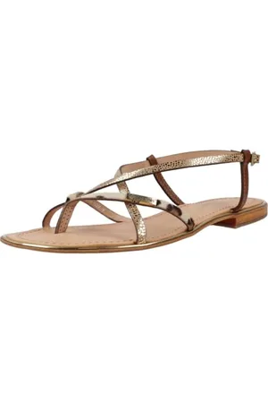Les Tropéziennes par M Belarbi Damskie sandały Monako, Leopard-Gold, 41 EU, , 41 EU