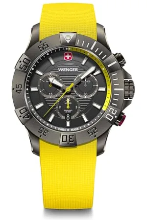 Wenger Seaforce Chrono Analogowy Kwarcowy Zegarek Z Chronografem Średnica 43 mm Szwajcarski Wodoodporny Silikonowy Pasek do 200 m 01.0643.129