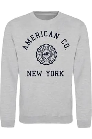 American College Bluza Sweter z nadrukiem Ciepłe ubrania Unisex Dzieci Chłopcy i Dziewczęta Casual Model ACSCRW4 MELL Grey 12 LAT, , 12 lat
