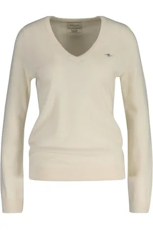 GANT Extrafine Lambswool dekolt w serek, , M