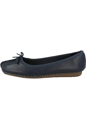 Clarks Freckle Ice zamknięte damskie, Granatowa skóra, 37 EU
