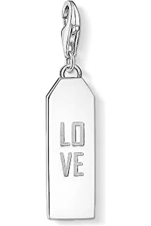 Thomas Sabo Charm-Anhänger Love aus 925er Sterlingsilber hergestellt, mit Karabinerverschluss, Maße: 34 x 7,8 mm, 1738-001-21