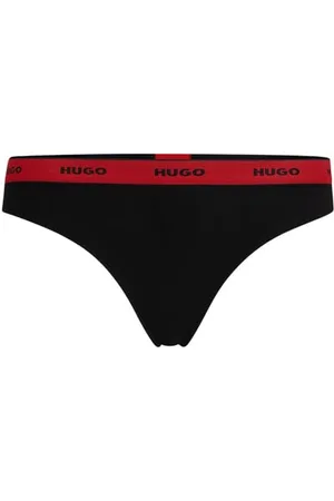 HUGO BOSS Stringi w paski Pyp Stringi damskie, Czarny5, M
