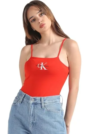 Calvin Klein Jeans Damskie topy z dzianiny Monologo z paskami, , XXL
