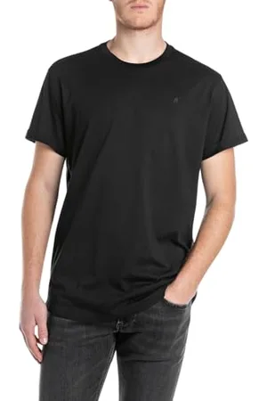 Replay Męski Basic T-shirt okrągły dekolt krótki rękaw, , XXL