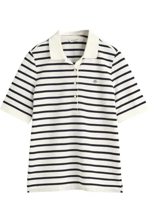 GANT Slim Striped Shield SS Pique Polo, , S