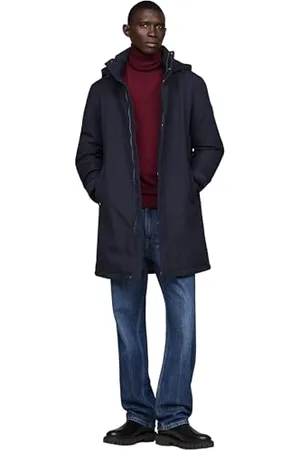 Tommy Hilfiger Męska kurtka puchowa TECH PADDED PARKA MW0MW37369, niebieski, S, , S
