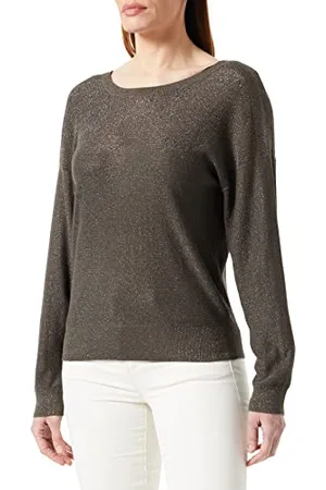 Morgan Damski sweter z długim rękawem MVOIX Khaki Medium TS, , S