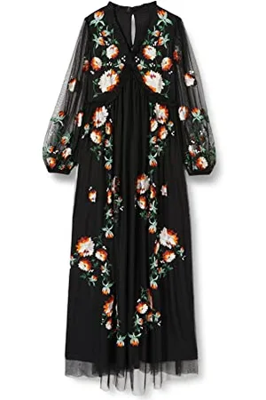 Frock and Frill Damska sukienka z haftem kwiatowym na specjalne okazje, , 36
