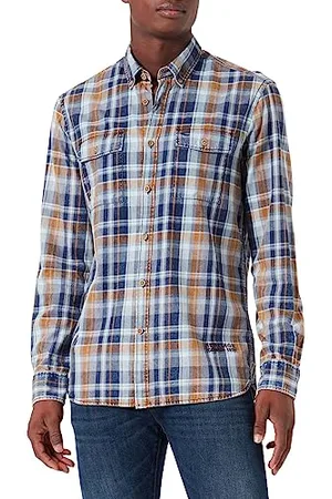 Camel Active Męska Koszula 409119/8S19, Niebieska (Denim Blue), M