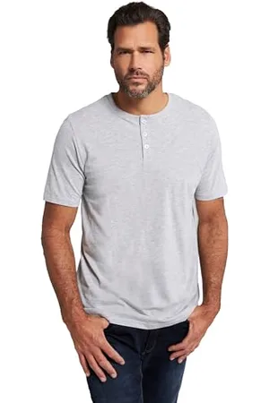 JP 1880 Męskie duże rozmiary, duże rozmiary, odzież męska, L-8XL, Henley, Basic, zapięcie na guziki, rękawy do połowy 726695, , 4XL