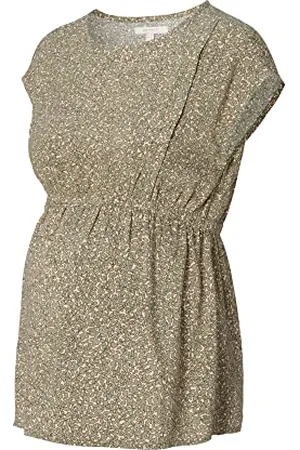 ESPRIT Damska bluzka Nursing Short Sleeve Allover Print Bluse, Real Olive-307, 42
