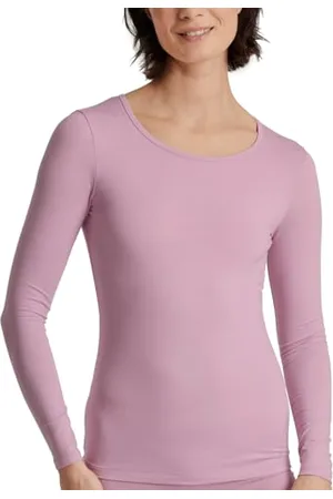 Calida Natural Comfort damska koszulka z długim rękawem, okrągły dekolt, z wysokiej jakości bawełny, naturalny połysk i gładki w dotyku, , 36-38