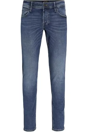 JACK & JONES Jjiglenn Jjoriginal Mf 031 Noos Dżins Mężczyźni , Niebieski drelich , 33W / 36L