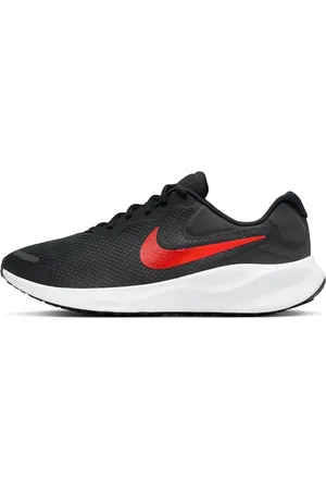 Nike Revolution 7, sznurowane buty uniseks-dorosłe, czarne/uniwersytetowe, czerwono-białe, 46 EU, , 46 EU