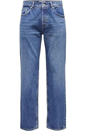 Only & Sons Męskie dżinsy o normalnym kroju Onsedge Mid Rise prosty krój dżinsy, Special Bright Blue Denim, 36W / 32L