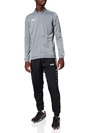 Jako Męski dres treningowy poliester Striker 2.0, szary kamienny/biały, M, M9119