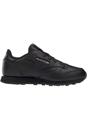 Reebok Klasyczne skórzane trampki chłopięce, Czarny 1, 10 UK Child