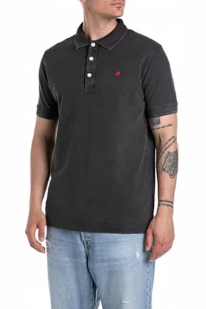 Replay Męska koszulka polo regular fit z bawełny, , S