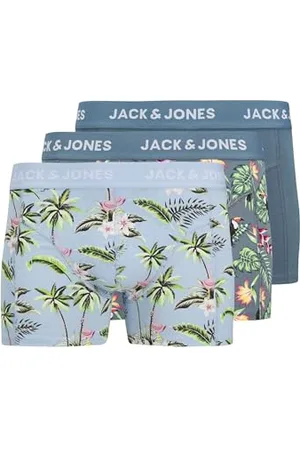 JACK & JONES Bokserki męskie Flower Bird Trunk (3 szt.)