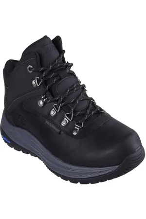Skechers Męskie buty - MerOE Pikeman Ankle, czarna skóra/syntetyk, 39 EU, , 40 EU