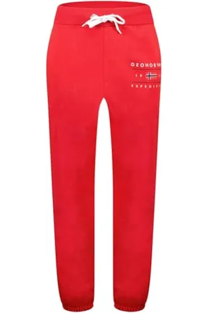 Geographical Norway Mezolo Men Mezolo Męskie spodnie dresowe w stylu - Miękka wygodna odzież sportowa - Męska dresowa bawełna - Jesień Zima Wiosna Lato (czerwony XL), , XL