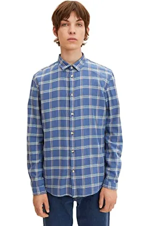TOM TAILOR Męskie Koszula w kratę 1032378, , XS