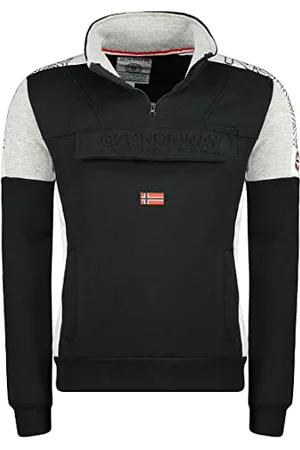 Geographical Norway Fagostino Męska bluza z kapturem z kieszenią kangurka - Bluza z logo bluza z kapturem z kapturem ciepły długi rękaw - męska wiosna lato jesień zima ( L), , L