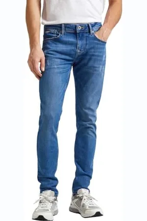 Pepe Jeans Męskie dżinsy skinny, niebieskie (Denim-RI2), 38W / 32L, , 38W x 32L