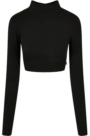 Urban classics Damska damska koszulka z długim rękawem organiczna z okrągłym dekoltem, , 4XL