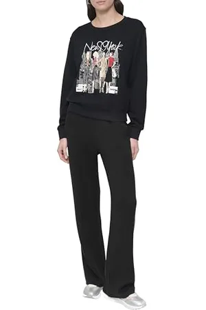 DKNY Damski sweter z długim rękawem New York Girls Top Sweter, , L