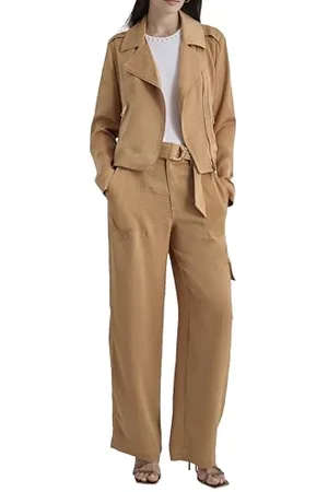 DKNY Damska kurtka z długim rękawem Contrast Stitch Moto Jacket, , XX-Small, , XXS