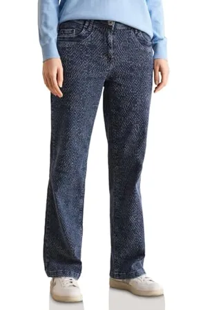 CECIL Damskie dżinsy Wide Leg Bouclé Look, , 29W / 32L