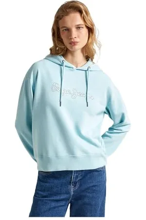 Pepe Jeans Damska bluza z kapturem Lana, niebieska (Aqua Blue), XL, , XL