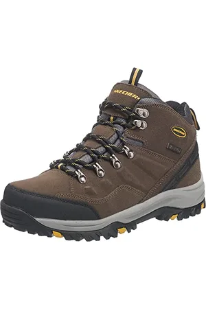 Skechers Męskie buty trekkingowe Relment-Pelmo z wysokim stanem, Zamsz khaki, 39.5 EU
