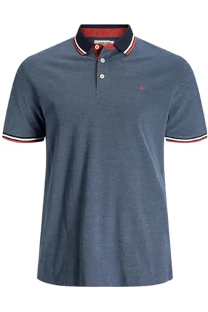 JACK & JONES Plus Męski T-shirt Jjepaulos Polo Ss Noos Ps, , 5XL