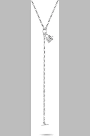 liebeskind LJ-1632-N-55 naszyjnik ze stali szlachetnej w kolorze srebrnym, 55 cm, Stal nierdzewna, Bez kamieni szlachetnych