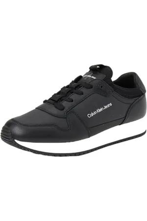 Calvin Klein Jeans Męskie skarpety retro Runner MULTIFUNCT YM0YM01118 trampki, czarne (czarny/jasny biały), 45 EU, , 43 EU