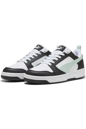 PUMA Rebound V6 Low Adidasy Uniseks, Czarny spokojny niebieski biały, 38.5 EU