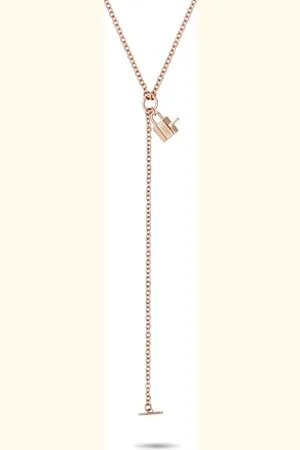 liebeskind LJ-1634-N-55 naszyjnik ze stali szlachetnej w kolorze różowego złota IP, 55 cm, Stal nierdzewna, Bez kamieni szlachetnych