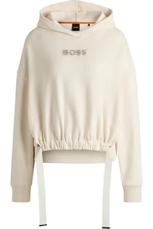 HUGO BOSS Damska C_Eblousa_stonebadge C_Bluzka, Open White118, L, , L