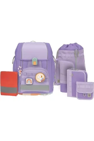 LÄSSIG LÄSSIG 7-częściowy zestaw z tornistrem dla dzieci/School Set Boxy Unique , , Einheitsgröße, Casual