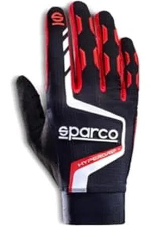 Sparco RĘKAWICE HYPERGRIP+ T 10 CZARNE/CZERWONE, 42/50 EU