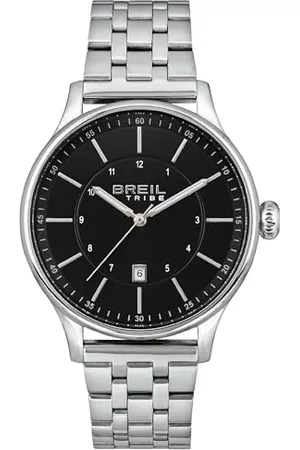 Breil CLASSY zegarek z kolekcji tylko czas - 3h kwarcowy i stalowy pasek na rękę dla mężczyzn, srebrny, Eine Größe, bransoletka, , Eine Größe, bransoletka