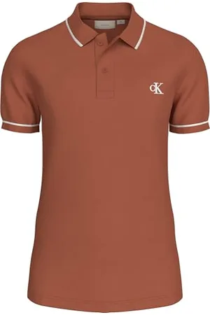 Calvin Klein Jeans Męskie Tipping Slim Polo J30J315603 S/S Polo, Brązowe (Aragon), S, , S